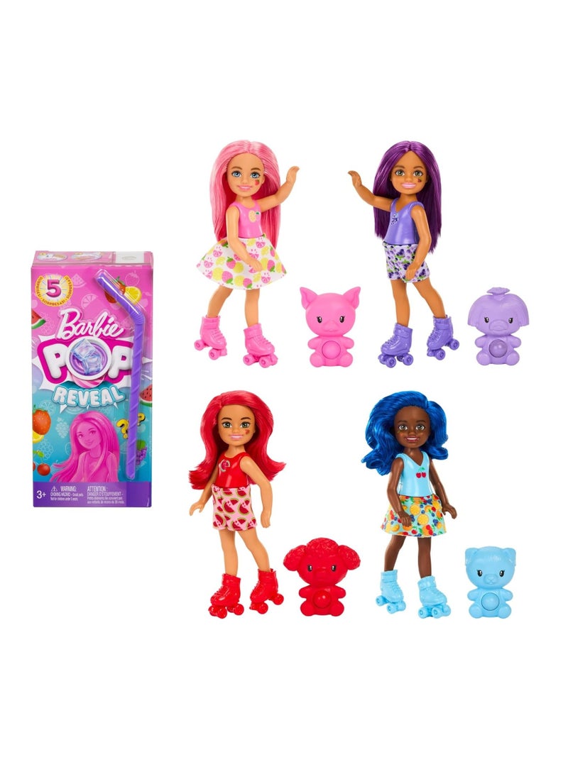 Barbie Chelsea Pop! Reveal Fruit Doll Series - 1 Piece Only, Assorted/Character May Vary