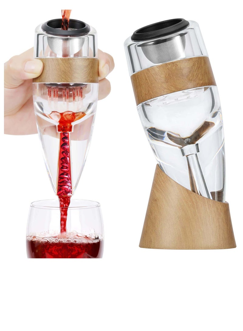 Decanter Set, Drinks Pourer with Strainer, Champagne Premium Pourer, No Drip or Spills, Quality and Convenience for Sommeliers