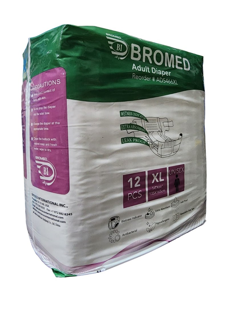 Adult Diaper For Unisex XL 12pcs