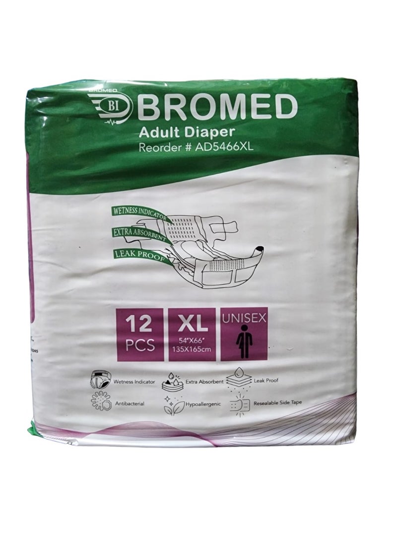 Adult Diaper For Unisex XL 12pcs