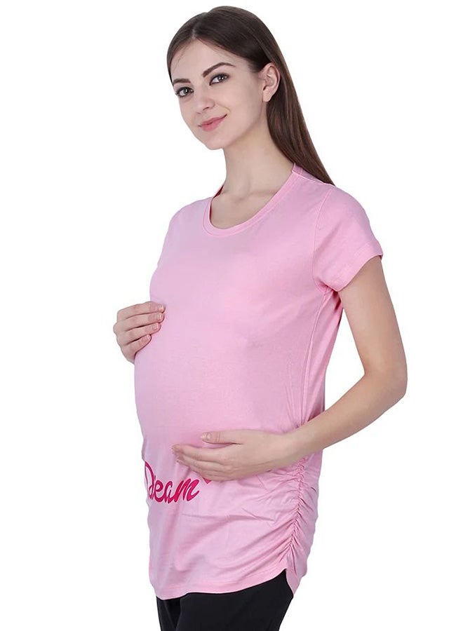 Printed Maternity Top Pink