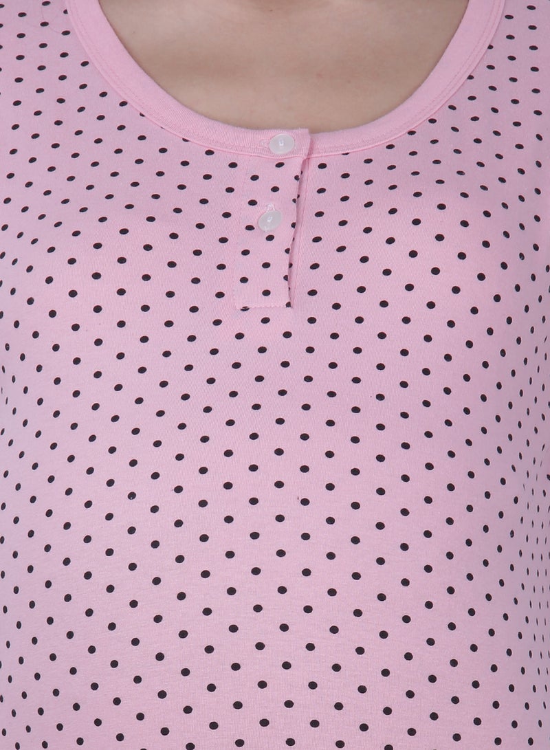 Polo Maternity Polka Dot Top Pink