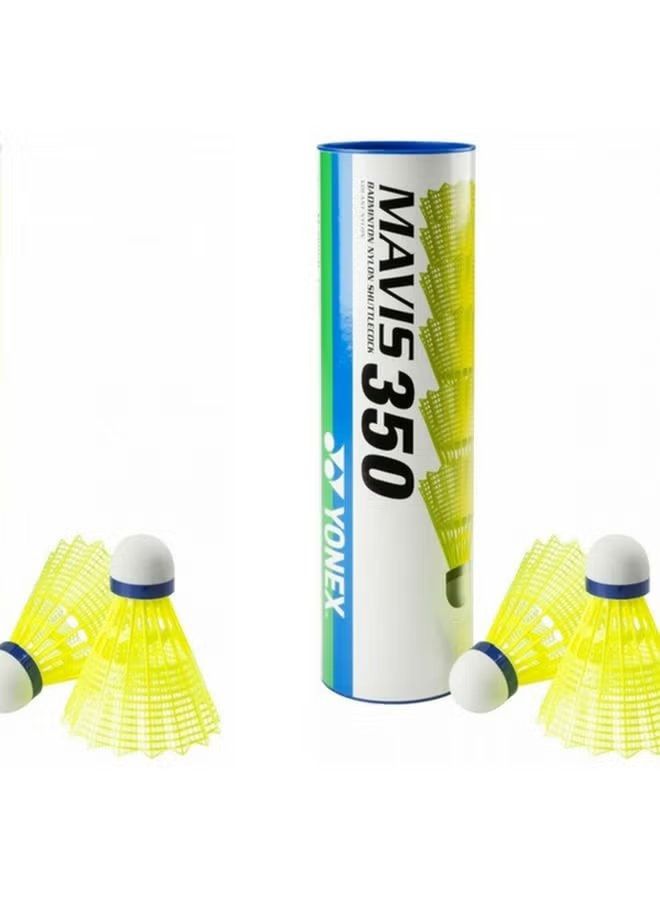 6-Piece Mavis 350 Shuttlecock Set Green Cap