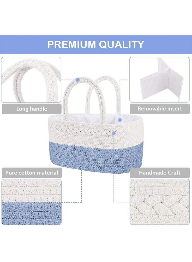 Travel-Friendly Portable Baby Diaper Caddy Organizer Bag With Removable Dividers