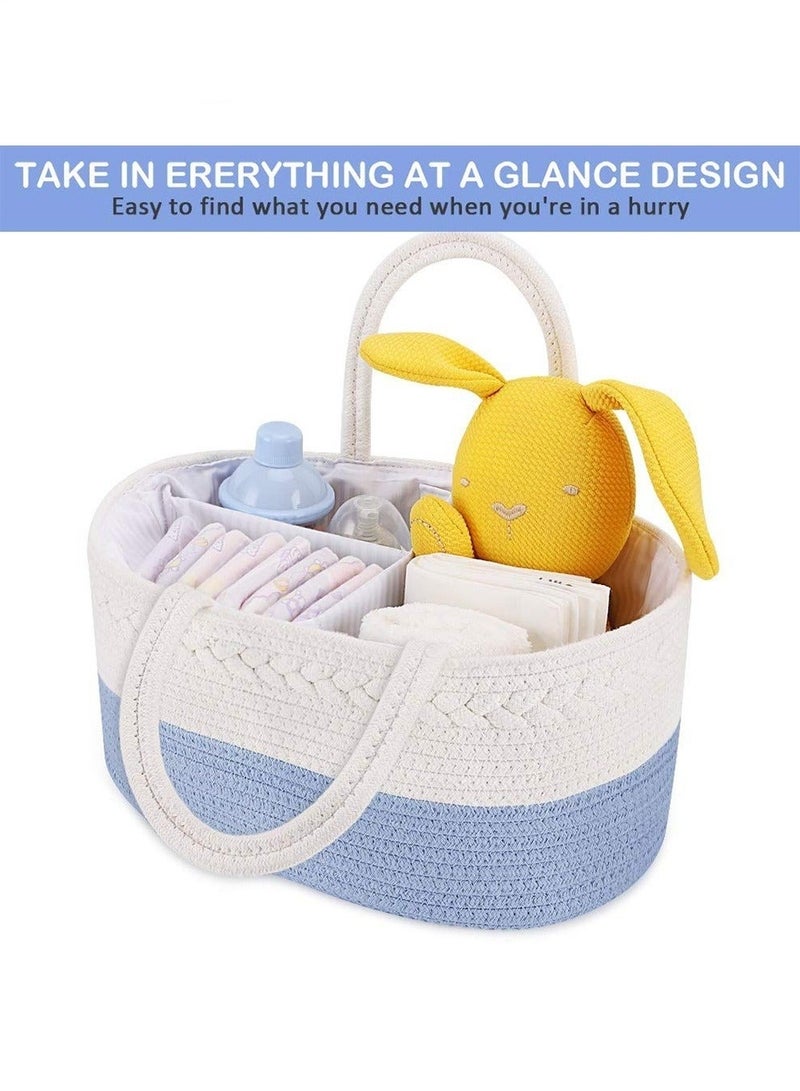 Travel-Friendly Portable Baby Diaper Caddy Organizer Bag With Removable Dividers