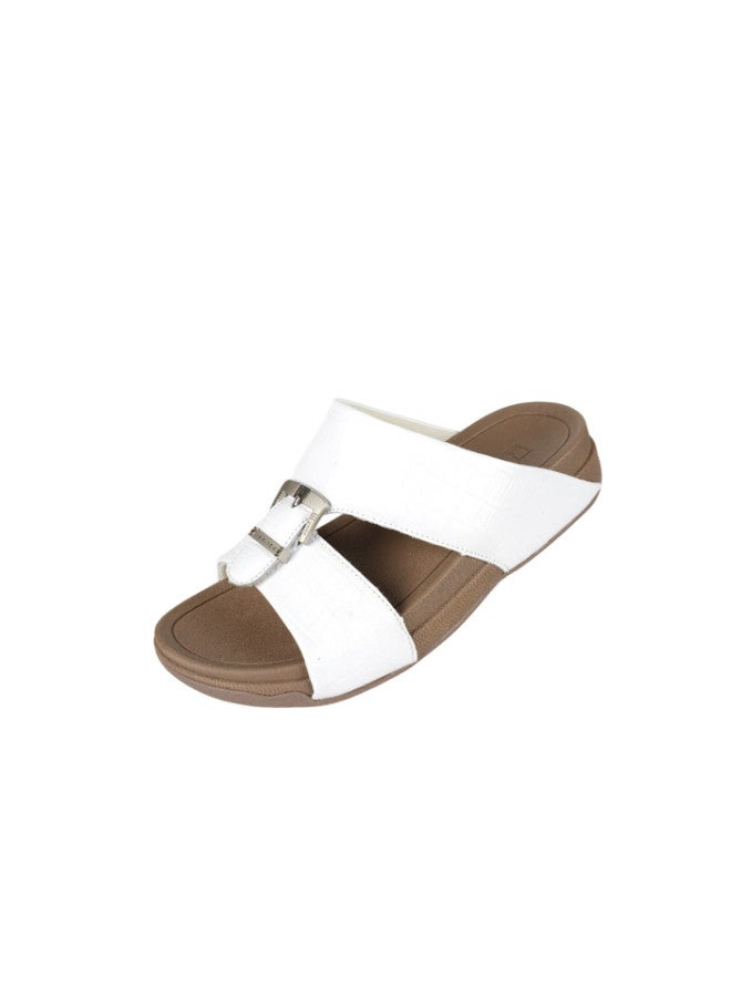 008-3537 Barjeel Uno Mens Arabic Sandals 20295 White