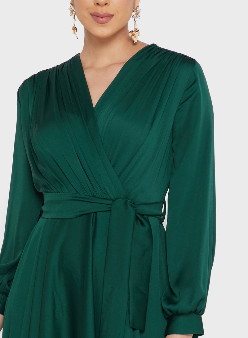 Wrap Maxi Dress Green