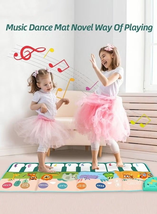 Piano Mat for Toddlers, Kids Musical Keyboard Playmat, Baby Dance Play Mats Educational Toys For Early Learning Girls Boys Gift