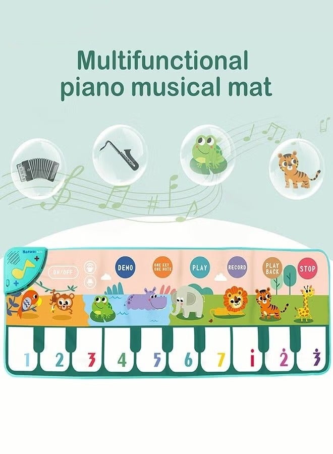 Piano Mat for Toddlers, Kids Musical Keyboard Playmat, Baby Dance Play Mats Educational Toys For Early Learning Girls Boys Gift