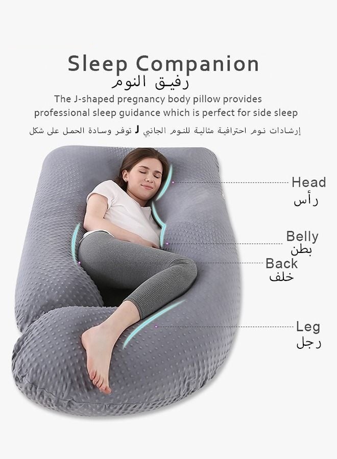 Pregnancy Pillows for Sleeping, U Shaped Full Body Pillow for Maternity Women with Removable Jersey Cotton Cover