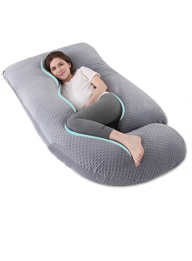 Pregnancy Pillows for Sleeping, U Shaped Full Body Pillow for Maternity Women with Removable Jersey Cotton Cover