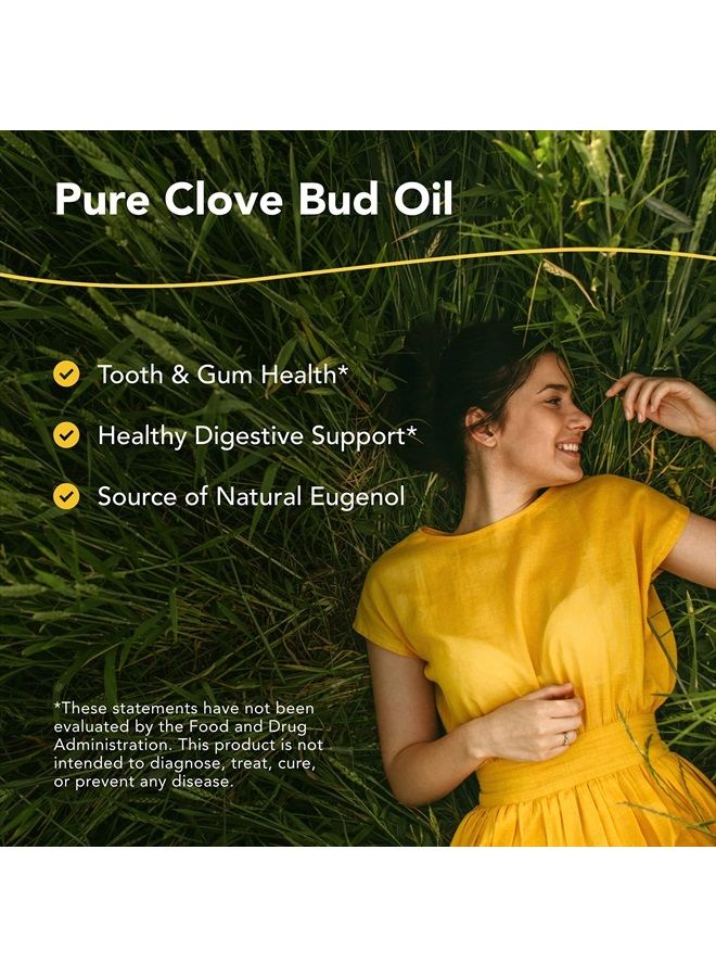 Clovanol - 1 fl oz - Oil of Clove Buds - Healthy Support for Teeth & Gums, Healthy Digestive Support - Non-GMO, Kosher - 318 Servings