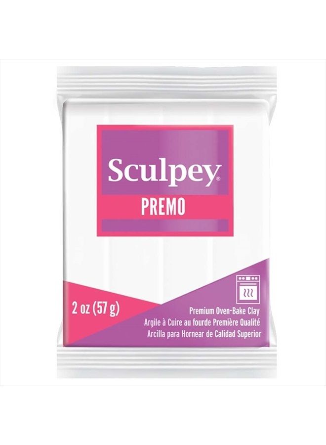 Sculpey Premo™ Polymer Oven-Bake Clay, White, Non Toxic, 2 oz. bar, Great for jewelry making, holiday, DIY, mixed media and home décor projects. Premium clay perfect for clayers and artists.