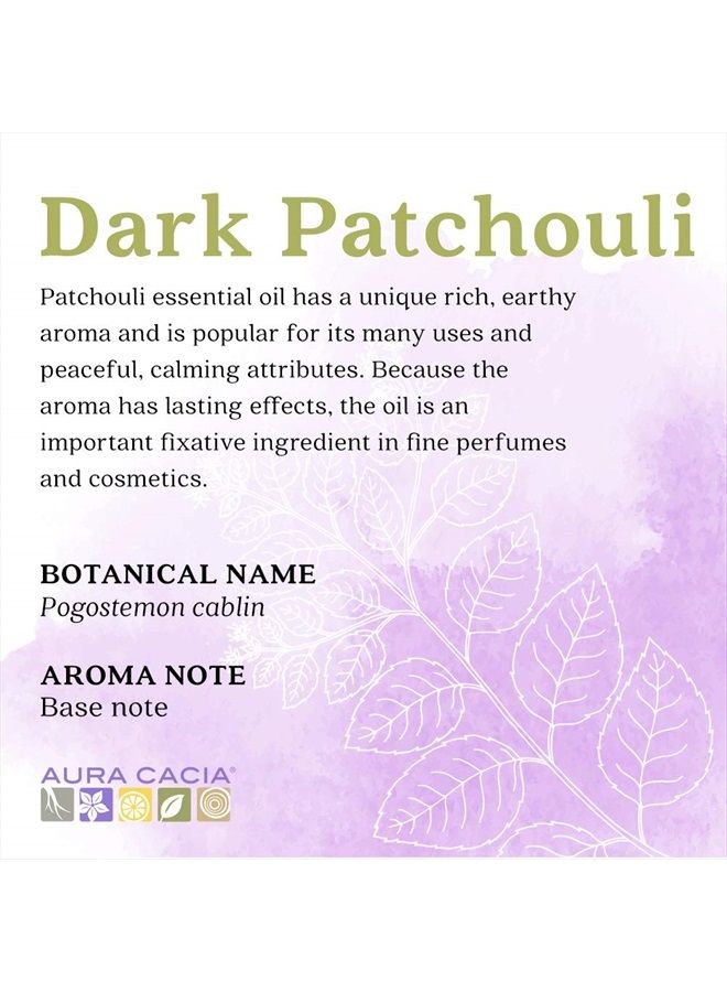 100% Dark Patchouli Essential Oil | GC/MS Tested for Purity | 15 ml (0.5 fl. oz.) | Pogostemon cablin