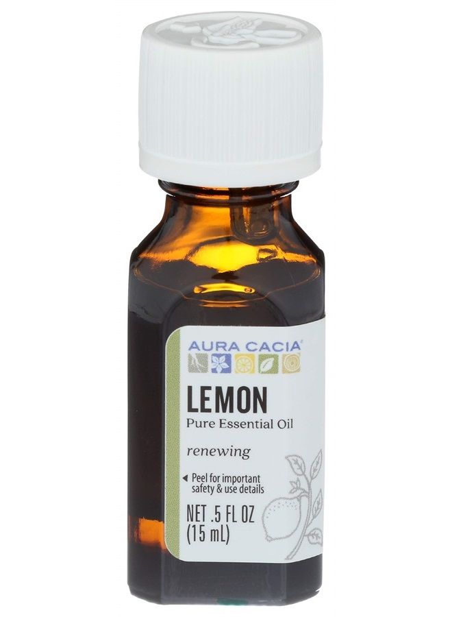 100% Pure Lemon Essential Oil | GC/MS Tested for Purity | 15 ml (0.5 fl. oz.) | Citrus limon