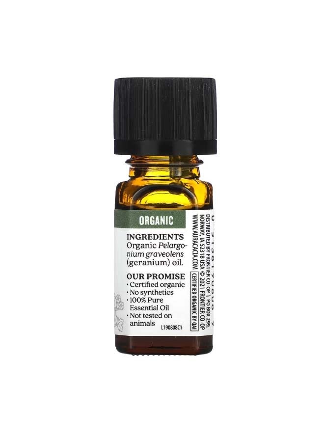 Organic Pure Essential Oil Geranium 0.25 fl oz 7.4 ml