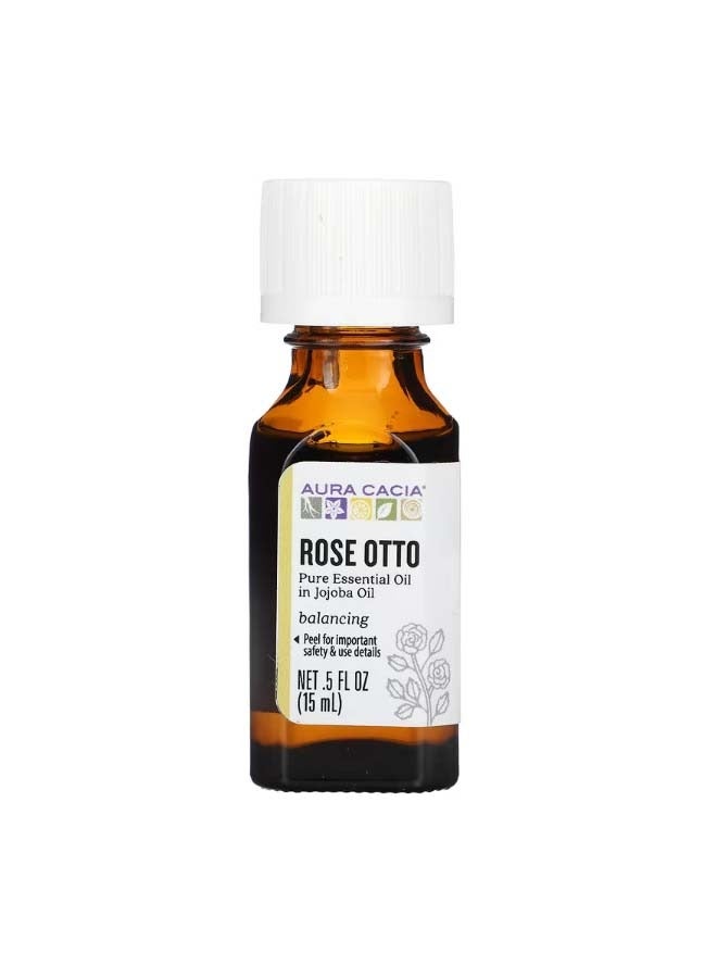 Pure Essential Oil in Jojoba Oil Rose Otto  0.5 fl oz 15 ml