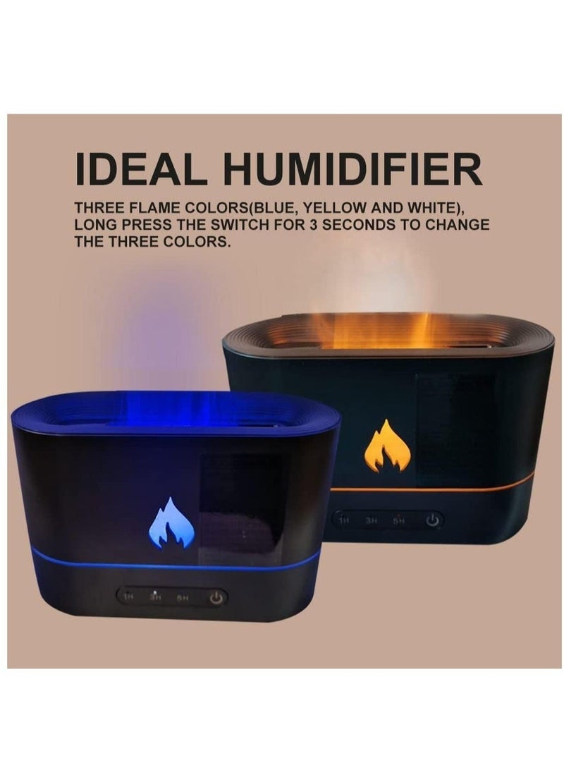 Flame Humidifier For Bedroom, Essential Oil Diffuser Cool Mist Humidifiers For Home Mini Air Small Personal Humidifier, 200 ml Lasts Up to 10 Hours