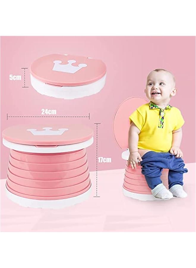 ® Portable Potty for Kids Toddlers Foldable Travel Potty Training Seat,Baby Potty Stool for Outdoor,Training Toilet Seat Emergency Toilet for Car, Camping, Outdoor, indoor