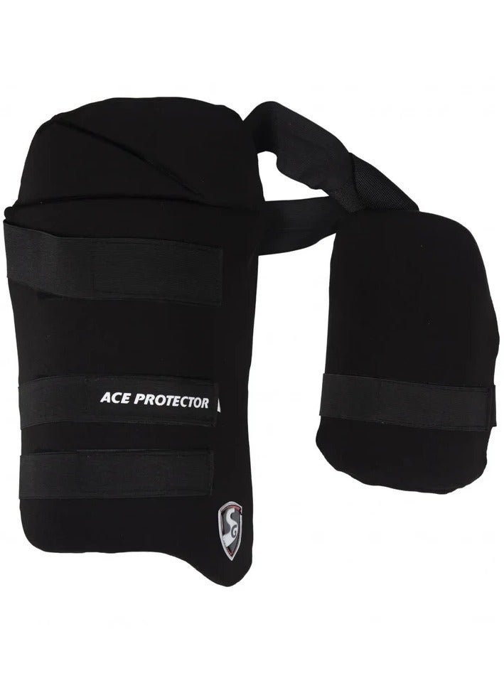 SG COMBO ACE PROTECTOR CRICKET BATTING THIGH PAD (BLACK)
