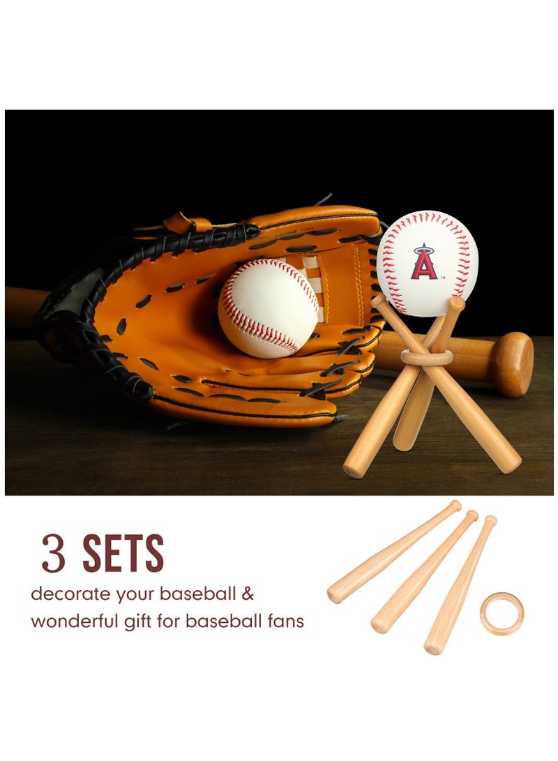 Baseball Stand, Baseball Holders for Balls Display Wooden Baseball Bat Display Stand Holder Display Baseball Centerpieces for Tables for Kids and Sports Lover