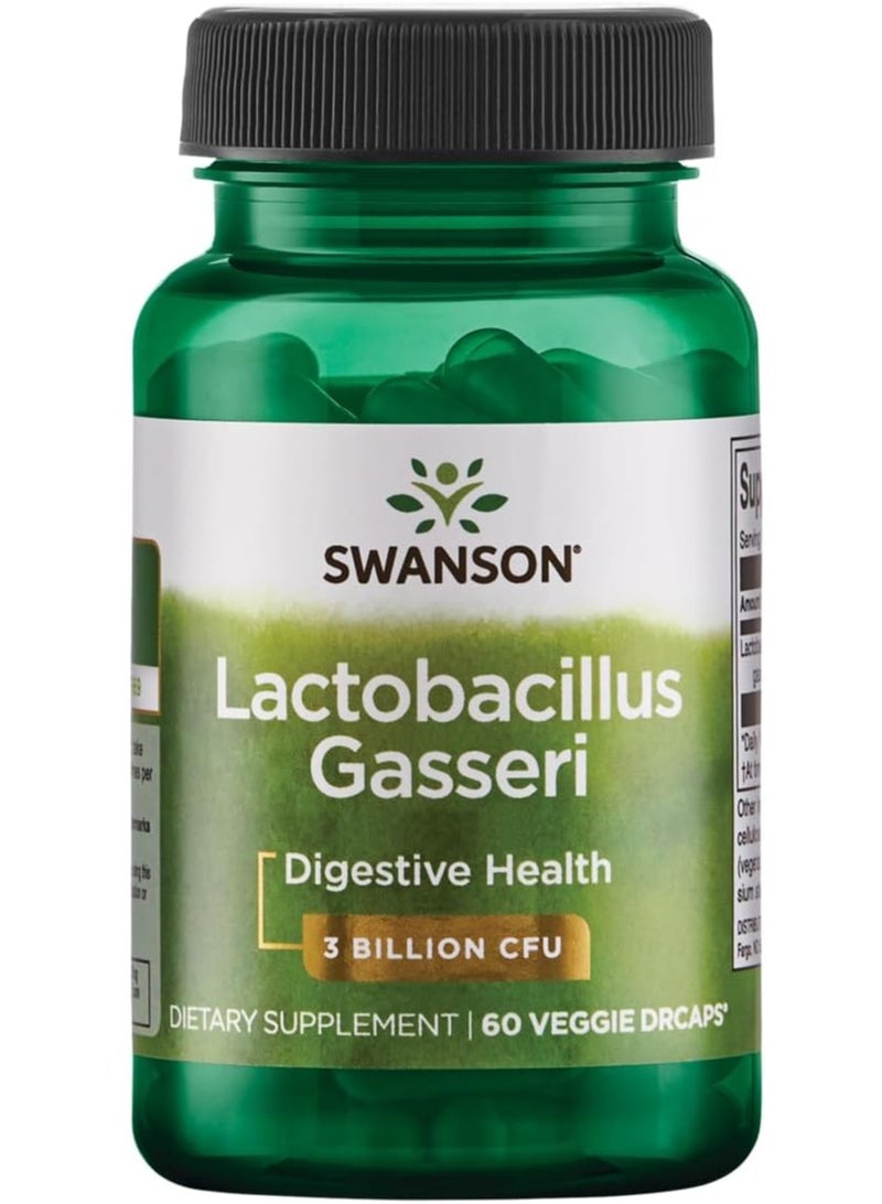 Lactobacillus Gasseri - Probiotic Supplement Supporting Digestive Health with 3 Billion CFU - Design-Release Satiety & Fat Metabolism Support - (60 Veggie Capsules)