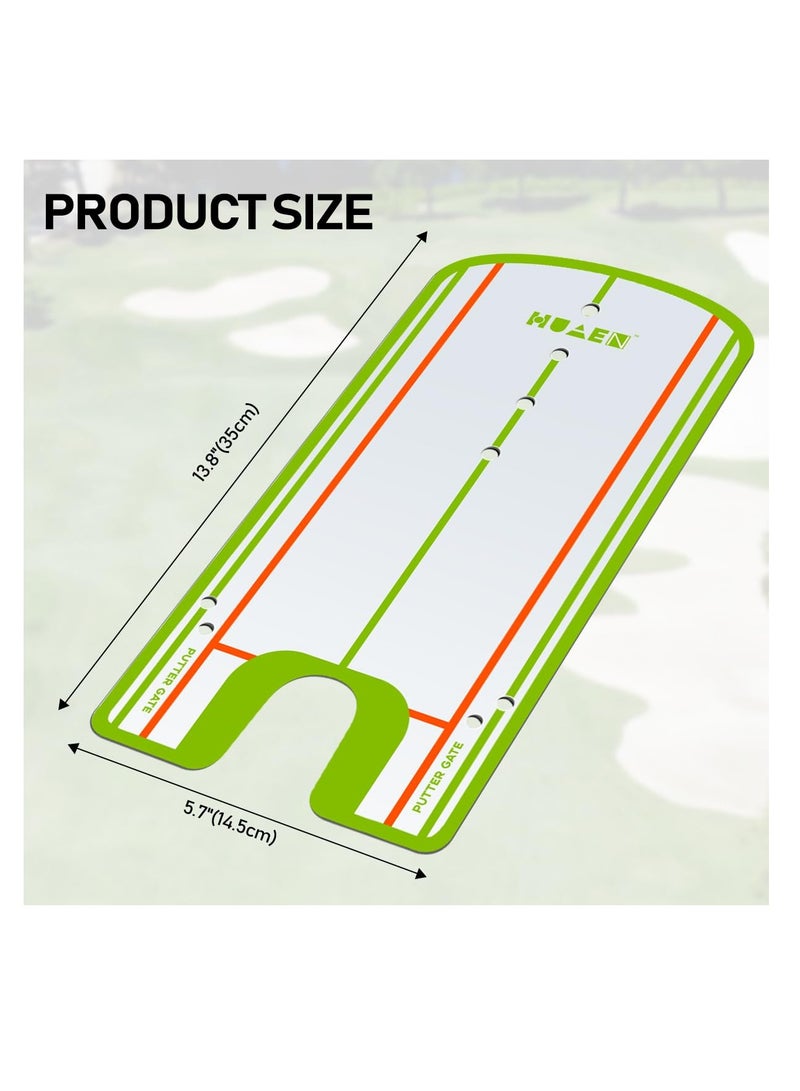 Golf Putting Alignment Mirror, Portable Golf Putting Training Aid, for Beginners Golf Putting Practice, Effective Putting Aid, Professional Golf Training Equipment