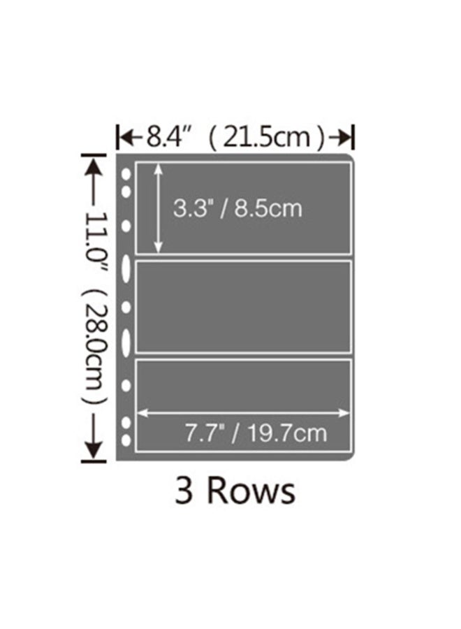 Stamp Pages for Stamp Album Binder  10 Sheet  20 Page  3 Rows Pages for Stamp Collectors  Professional Pack  3 Rows