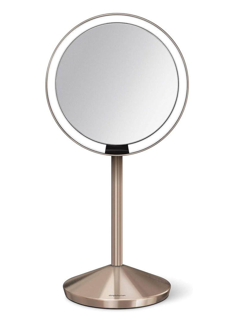 Sensor Mirror Mini With Travel Case, Tru Lux Light system, Folds Flat, 10X magnification, Distortion Free, Rechargeable & Cordless