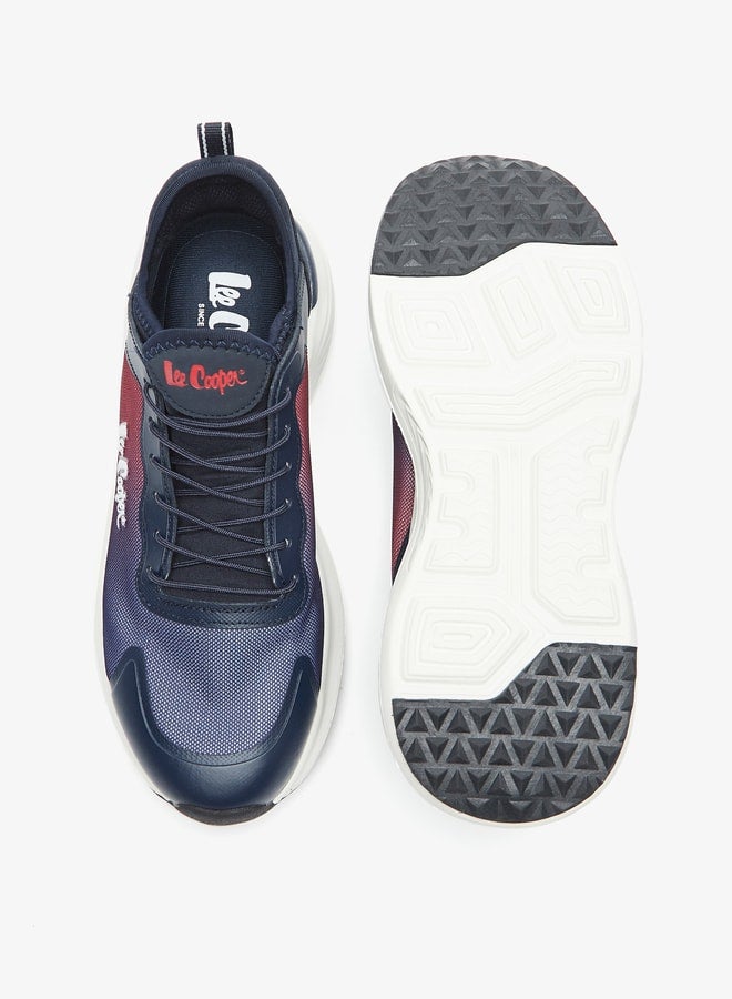 Women's Colourblock Low Ankle Sneakers with Lace-Up Closure