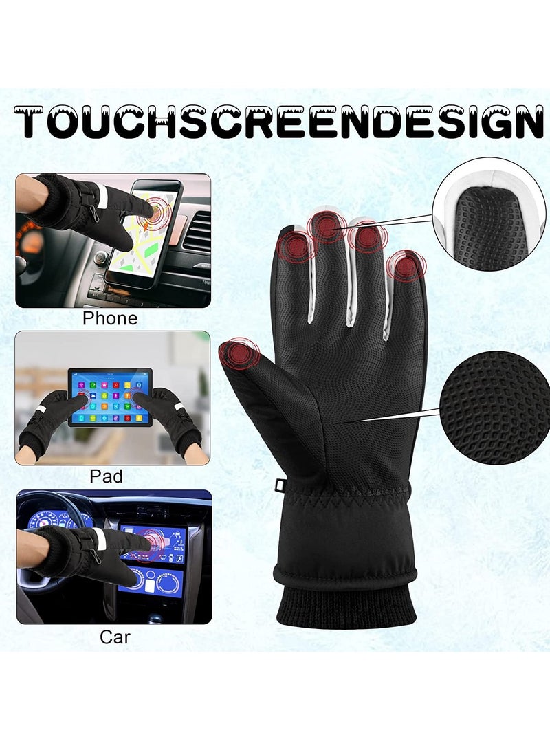 Snow Ski Gloves Waterproof, Ski Gloves Women -30°F Waterproof Winter Gloves Touchscreen Snow Gloves Women Men Warm Windproof Snowboard Gloves for Cold Weather (L)