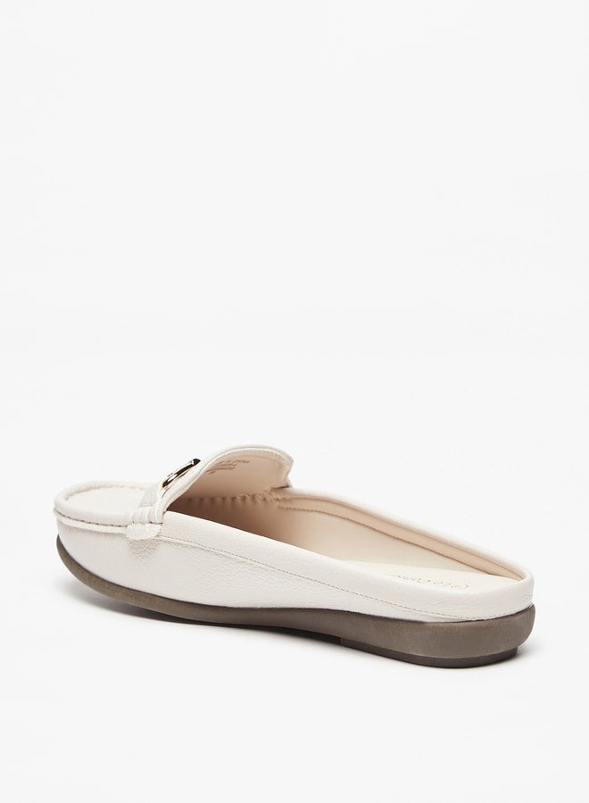 Women Metal Accent Slip-On Mules