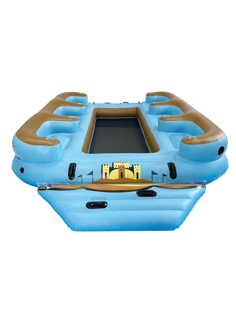 Tropical Island 6 Seat Floating Lounge Raft -121×102inch