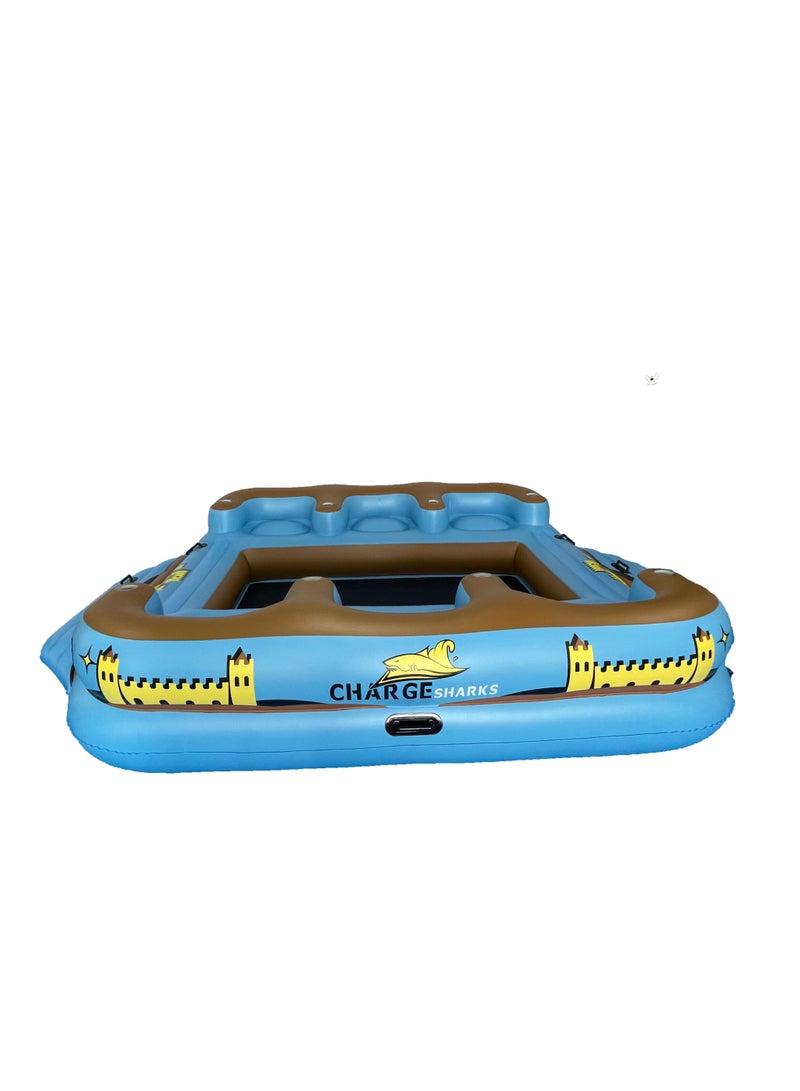 Tropical Island 6 Seat Floating Lounge Raft -121×102inch