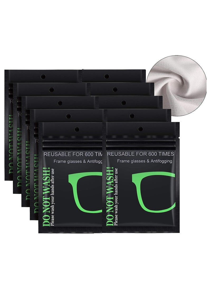 Anti Fog Wipes, 10 PCS Anti-Fog Microfiber Cloth, Nano Anti Fog Cloth Defog Reusable Cleaning Cloth for Glasses Goggles Motorcycle Helmet Eyeglass Camera Lens