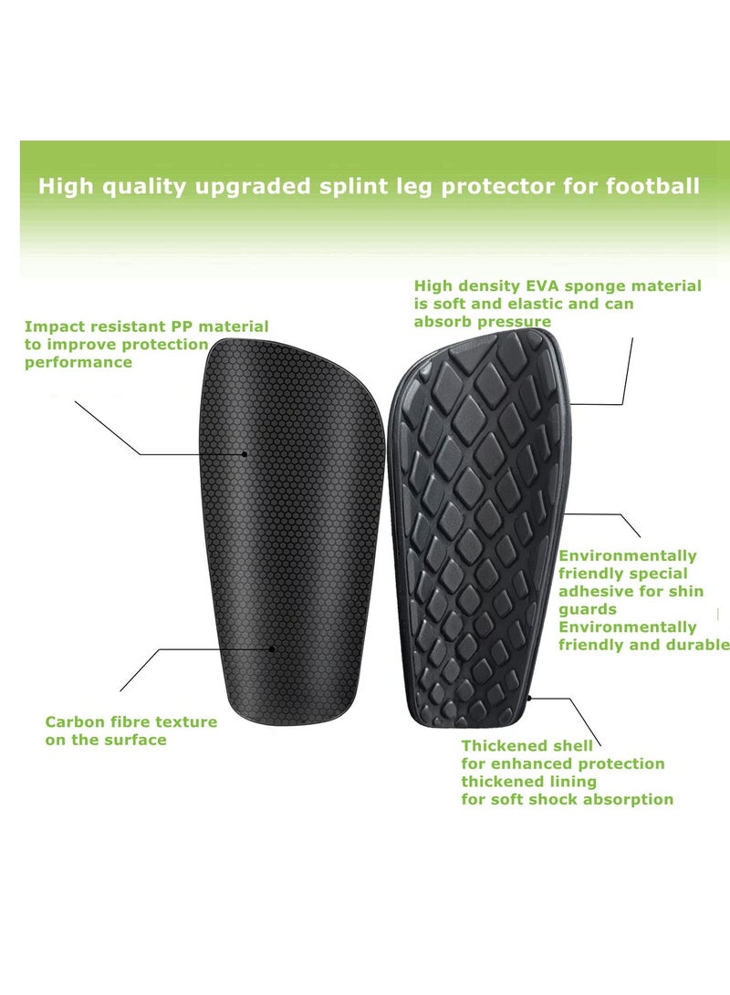 Lightweight & Breathable Kids' Football Shin Guards - Anti-Slip Design with Insert Pocket for Calf Sleeves, Durable Soccer Protection for Boys & Girls Ages 5-12