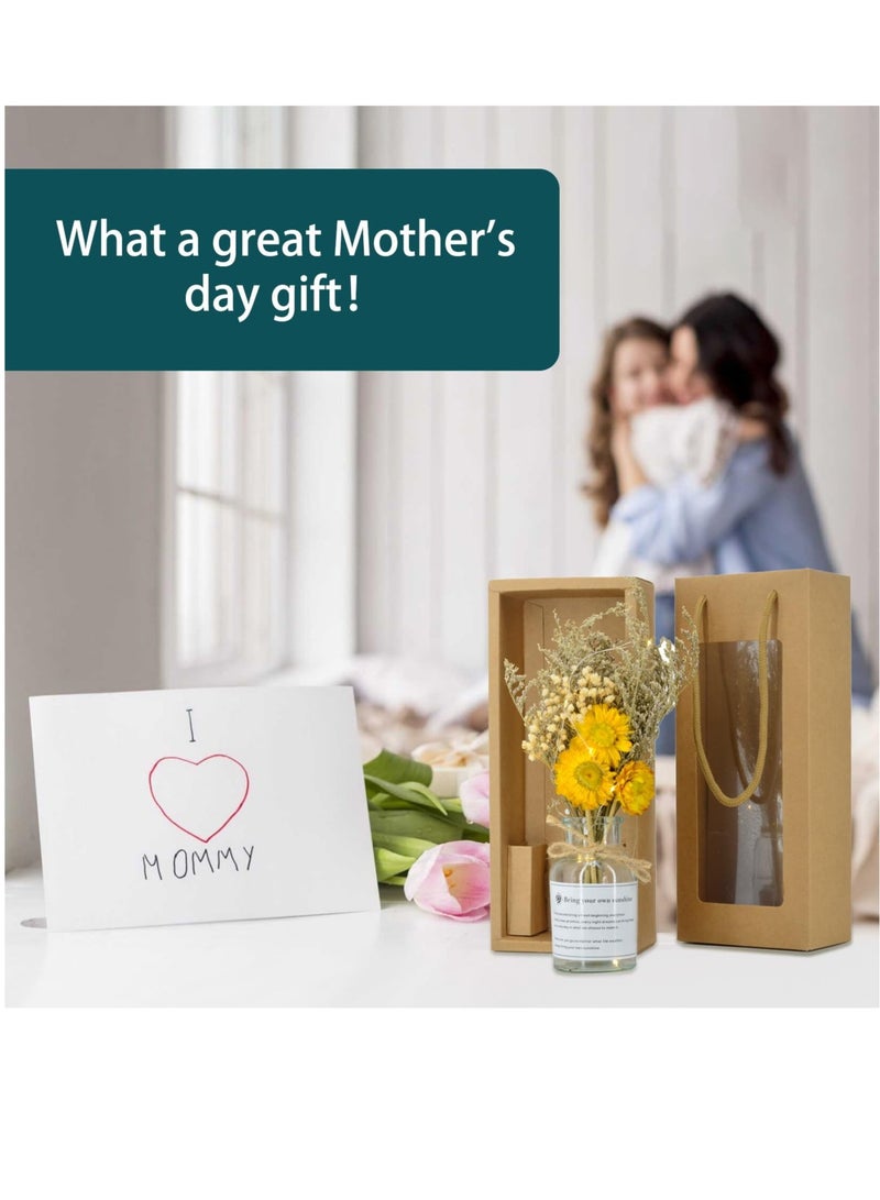 Eternal Sunflower Preserved Flowers, Long-Lasting Sunflower Flower Gift, with Desmodium Gyrans in a Box, Gifts for Valentines Day, Mothers Day, Birthday, Graduate, Thanksgiving