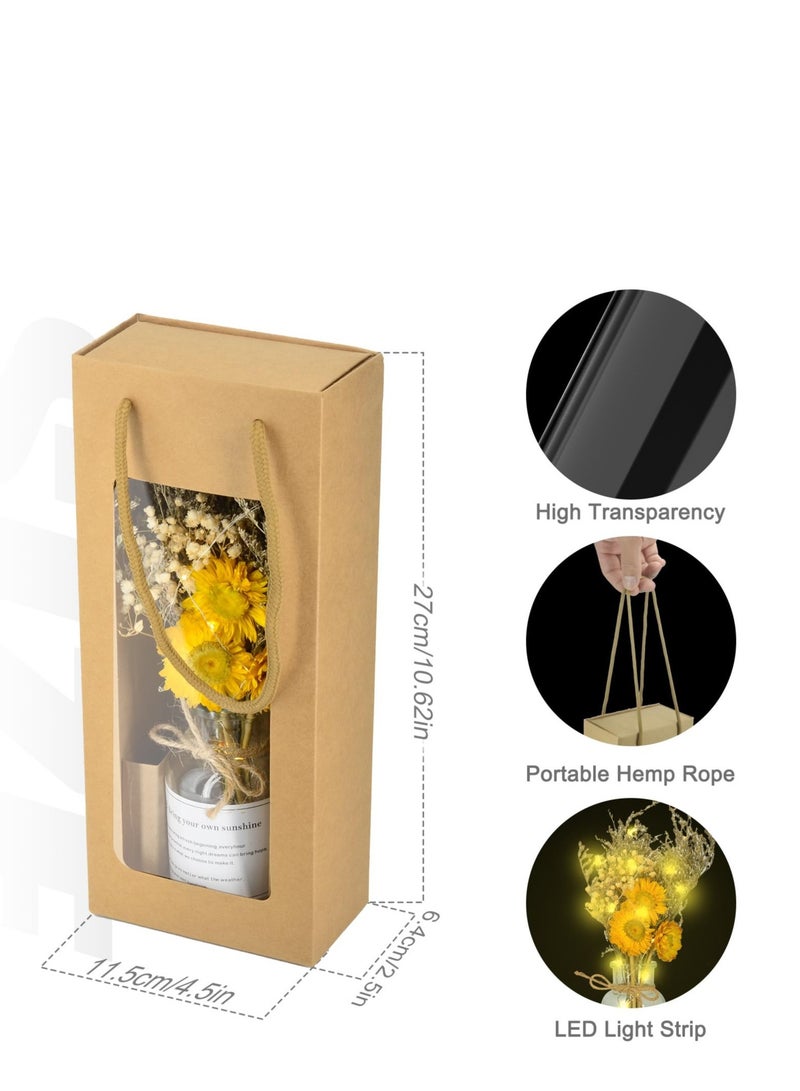 Eternal Sunflower Preserved Flowers, Long-Lasting Sunflower Flower Gift, with Desmodium Gyrans in a Box, Gifts for Valentines Day, Mothers Day, Birthday, Graduate, Thanksgiving