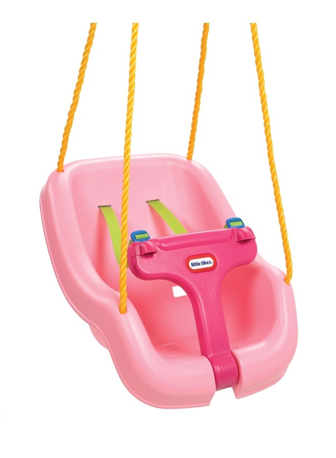 Snug n Secure Pink Swing with Adjustable Straps 2-in-1 for Baby and Toddlers Ages 9 Months - 4 Years 16 D x 16.3 W x 17 H