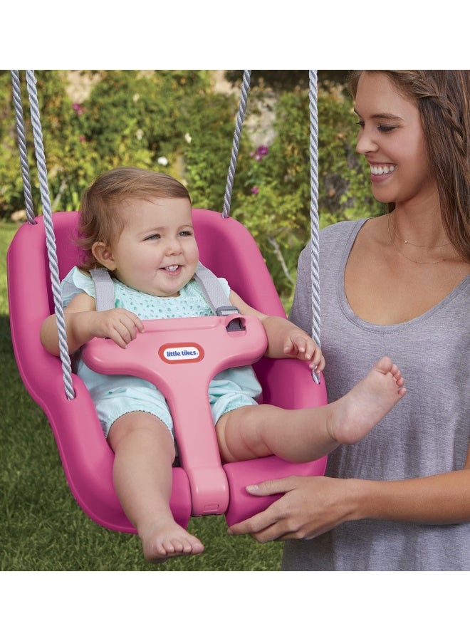 Snug n Secure Pink Swing with Adjustable Straps 2-in-1 for Baby and Toddlers Ages 9 Months - 4 Years 16 D x 16.3 W x 17 H