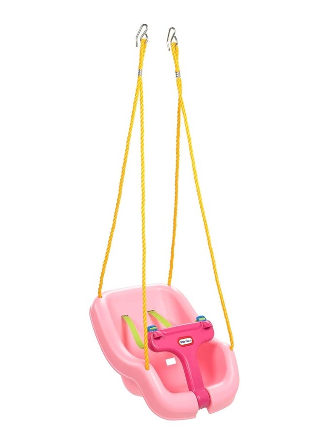 Snug n Secure Pink Swing with Adjustable Straps 2-in-1 for Baby and Toddlers Ages 9 Months - 4 Years 16 D x 16.3 W x 17 H