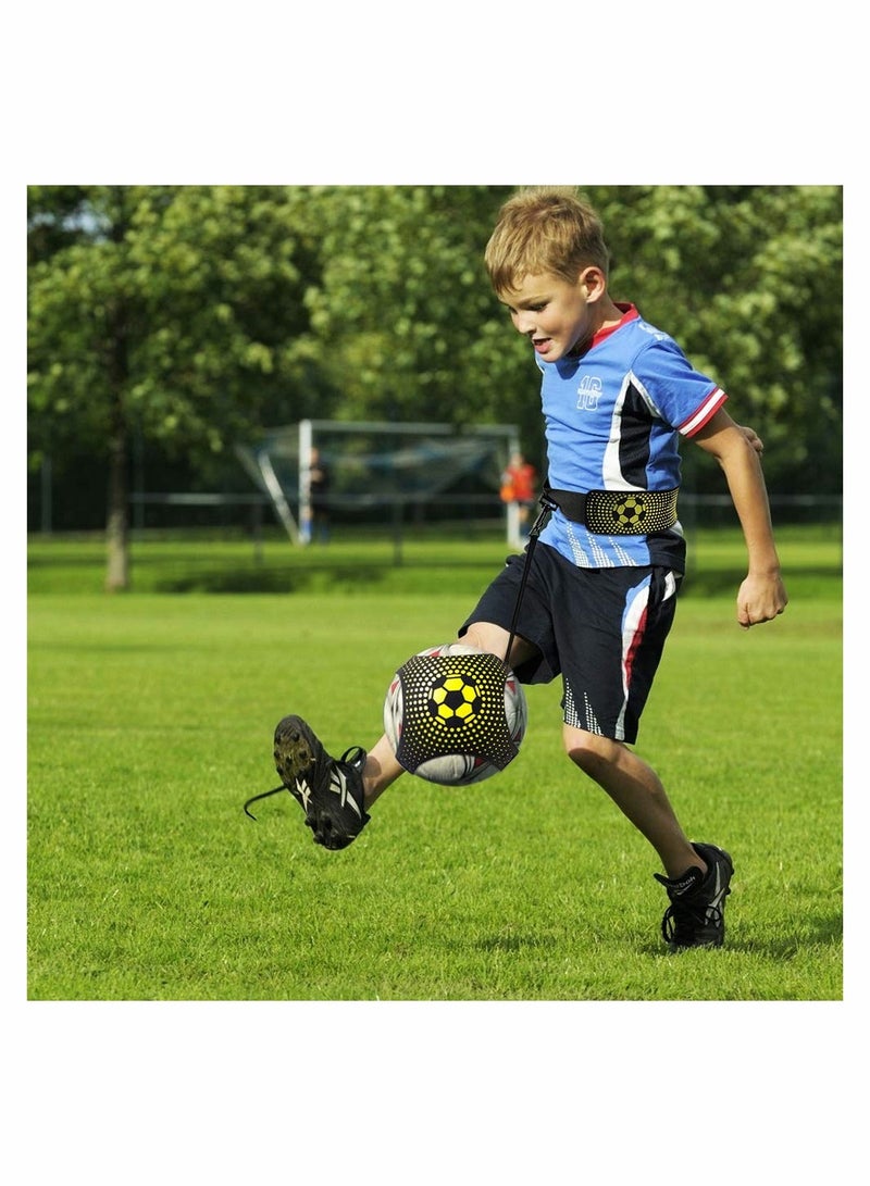 Football Kick Trainer Football Training Equipment Soccer Training Aid Football Skills Improvement Solo Practice for Kids Adults Hands Free Universal Fits All Size Footballs