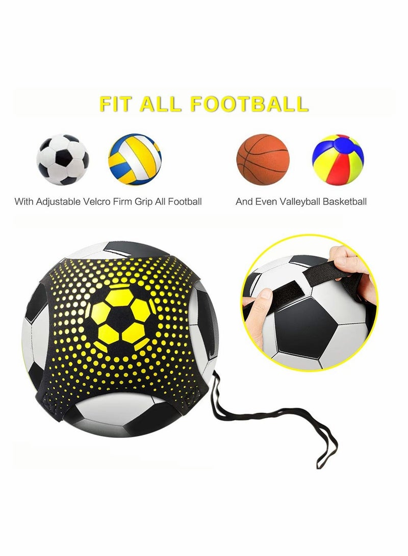 Football Kick Trainer Football Training Equipment Soccer Training Aid Football Skills Improvement Solo Practice for Kids Adults Hands Free Universal Fits All Size Footballs