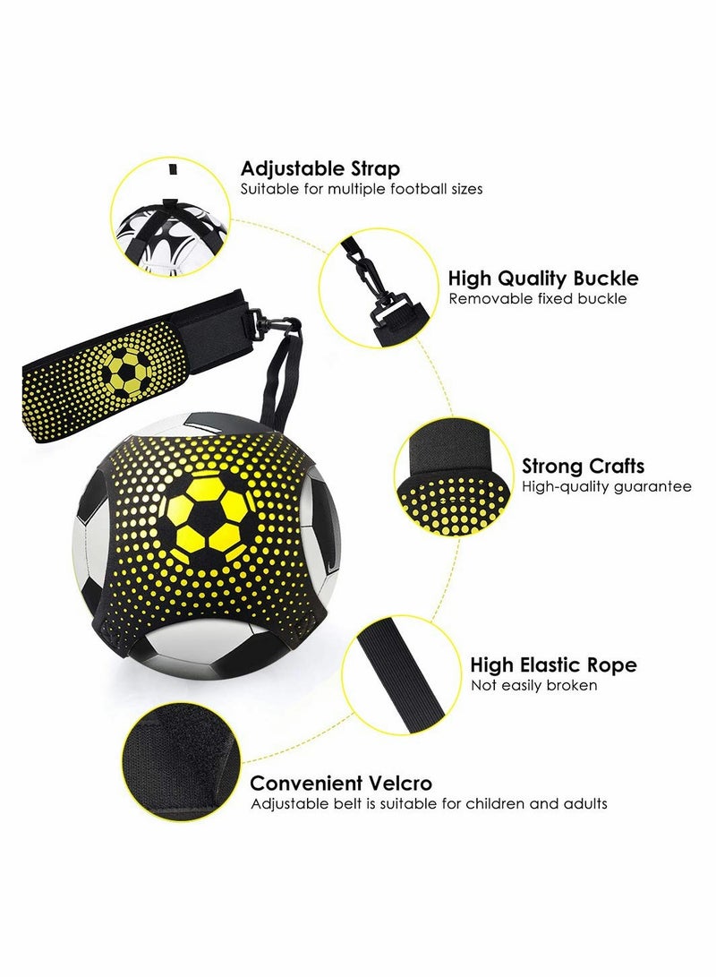 Football Kick Trainer Football Training Equipment Soccer Training Aid Football Skills Improvement Solo Practice for Kids Adults Hands Free Universal Fits All Size Footballs