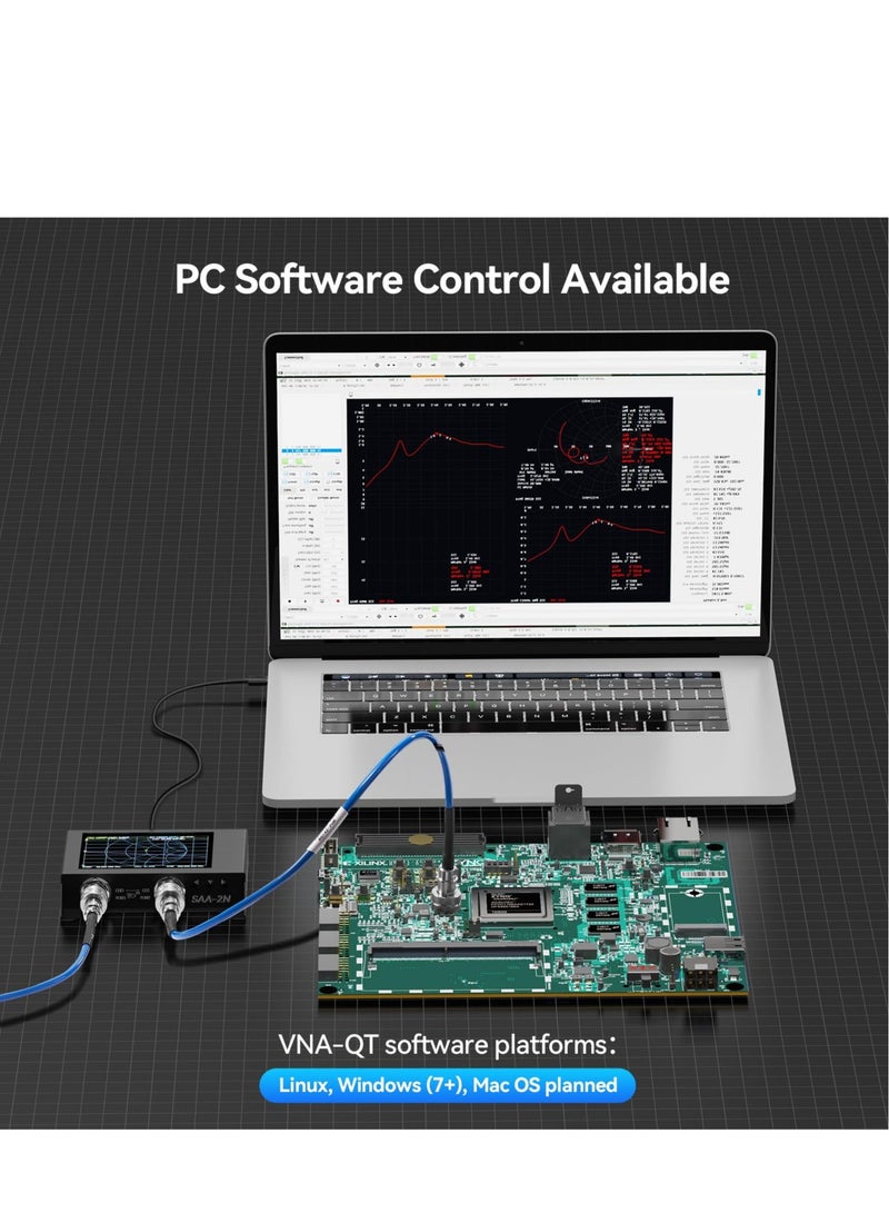 NanoVna SAA-2N VNA Vector Network Analyzer, 50KHz -3GHz Antenna Analyzer with Bag,  4