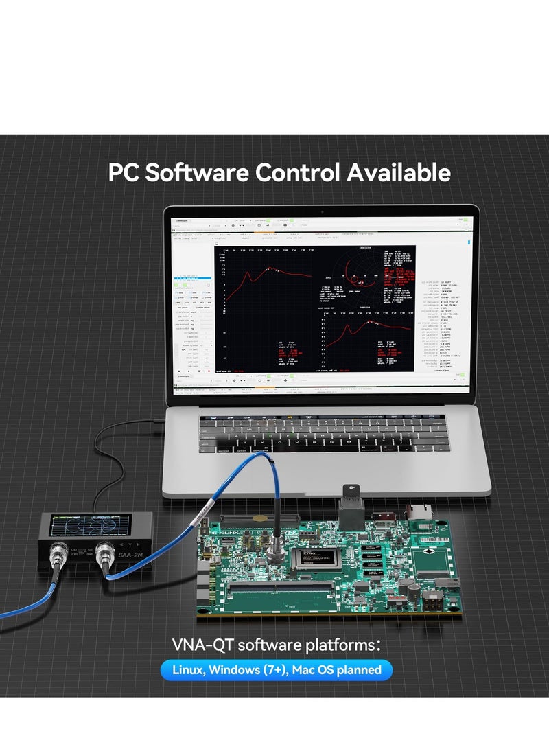 NanoVna SAA-2N VNA Vector Network Analyzer, 50KHz -3GHz Antenna Analyzer with Bag,  4