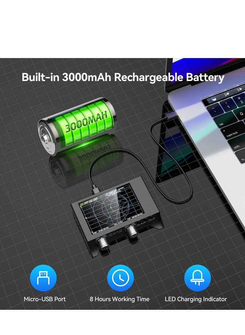 NanoVna SAA-2N VNA Vector Network Analyzer, 50KHz -3GHz Antenna Analyzer with Bag,  4
