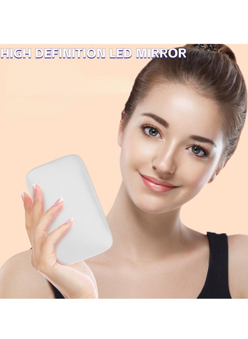 Makeup Mirror with 9 Dimmable LED Bulbs, Portable Lighted Mirror with 3 Colors Dimmable Lightning, Tabletop Mirror with 5X Magnification, Travel mirror