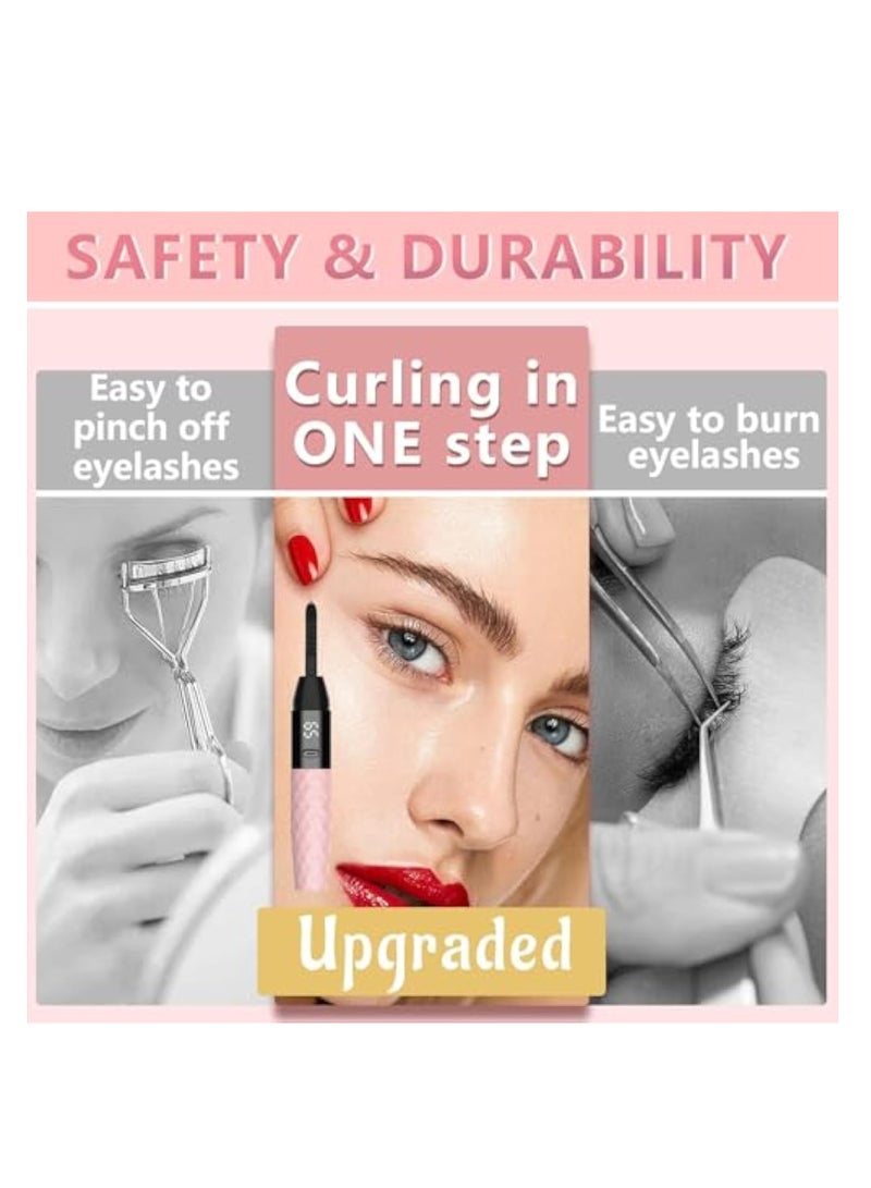 Heated Eyelash Curlers, Extra Curl Lash Curler, USB Rechargeable, Electric Eyelash Curler with 2 Heating Modes, Anti-Burn Mini Lash Curler, Eye Lashes Tool for Women