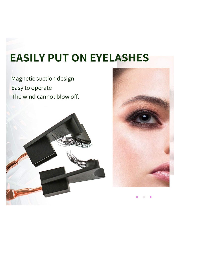 Woman Magnetic Lashes Quantum Eyelash Applicator Ensure GlossierMagnetic Lashes Curler Clip 3D Magnetic Eyelashes Special Curler Exquisite Box Packing